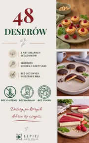 Okładka ebooka „48 deserów bez glutenu, nabiału i cukru”